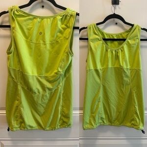 lululemon athletica Lime Green Tank Top